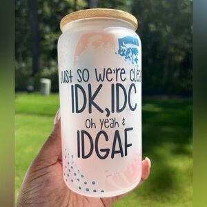 UNBOTHERED & UNFILTERED: 16OZ GLASS FOR THE BOLD AND BLUNT GLASS CAN - 16 OZ